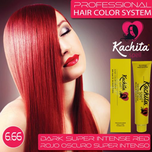 Rojo Oscuro Super Intenso 6.66 tintes para cabello de Kachita Spell