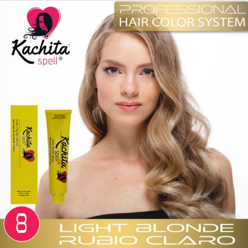 Light Blond 8 Hair Color Cream Kachita Spell