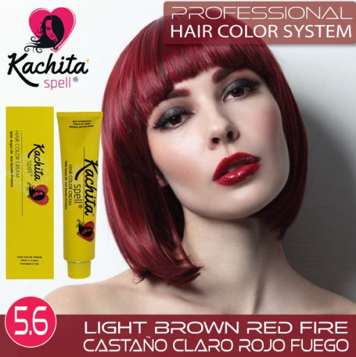 Castaño Claro Rojo Fuego 5.6 tintes para cabello de Kachita Spell