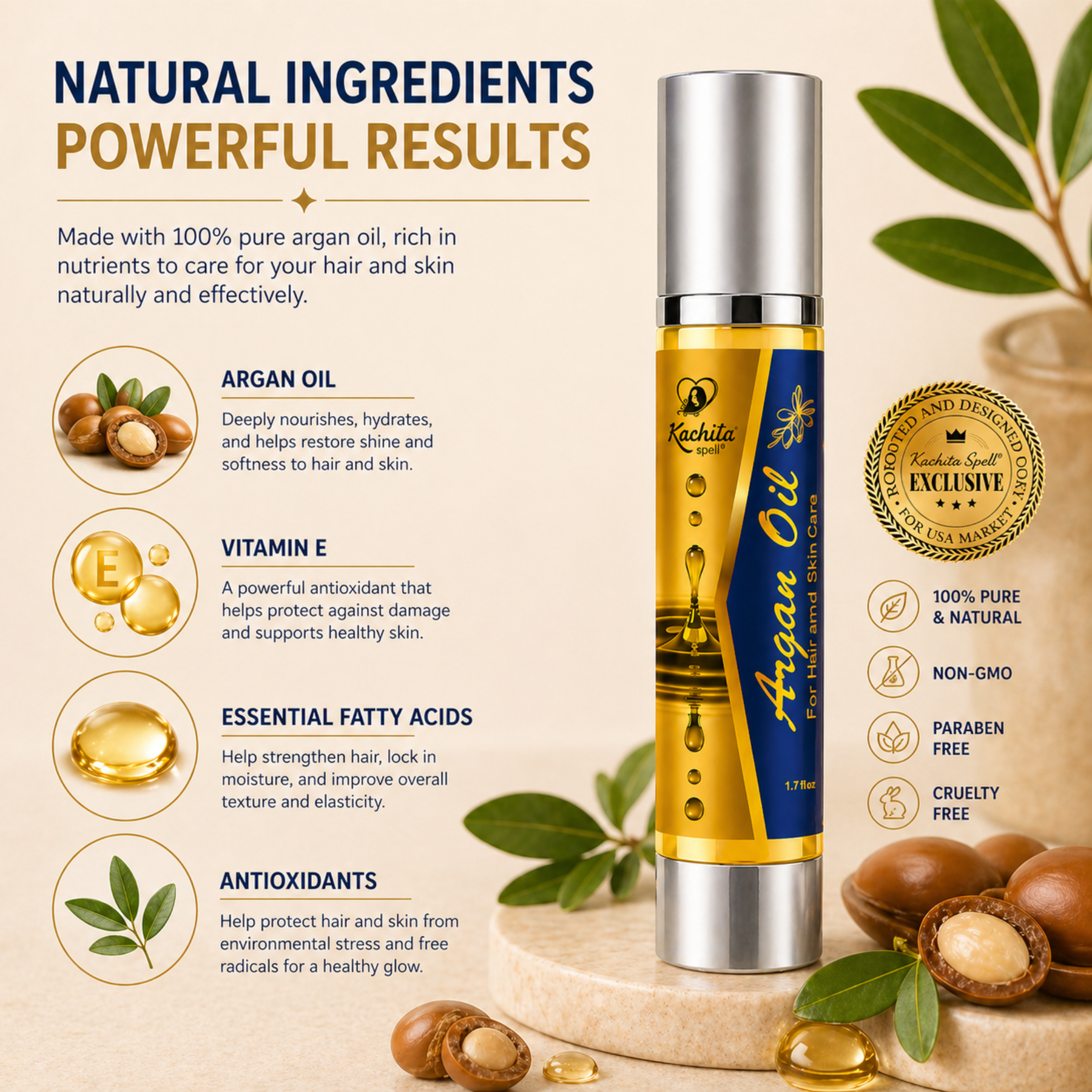 Moroccan Argan Oil 100% Pure Kachita Spell - Image 4