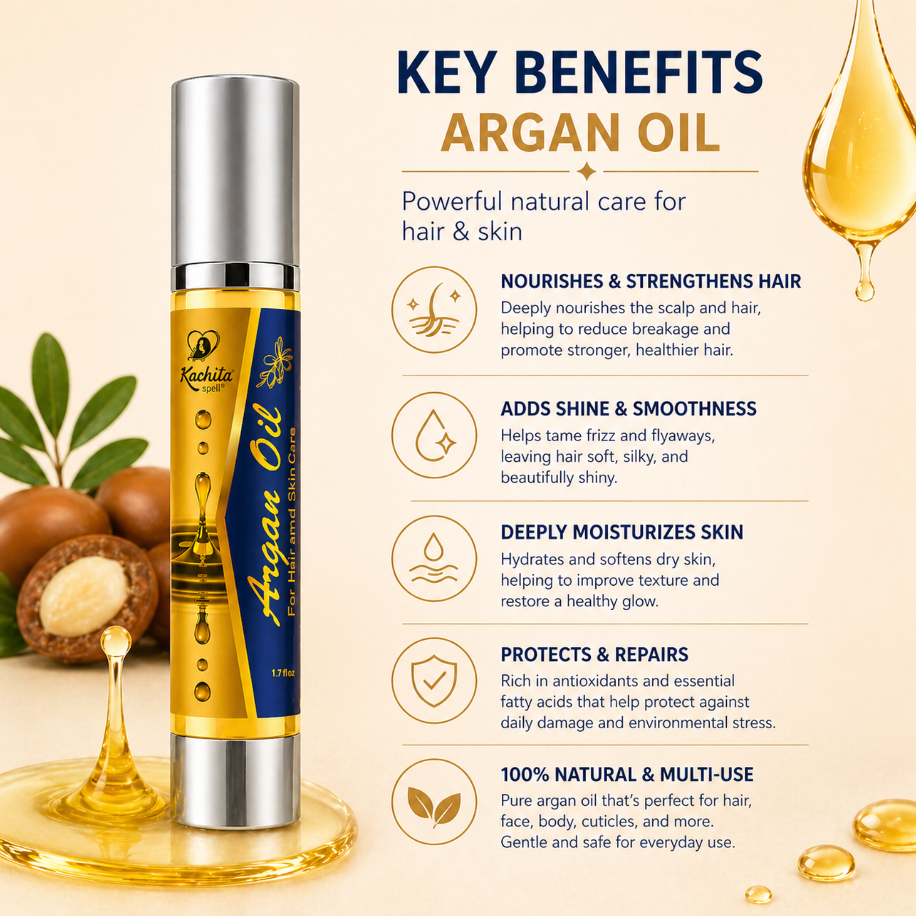 Moroccan Argan Oil 100% Pure Kachita Spell - Image 2