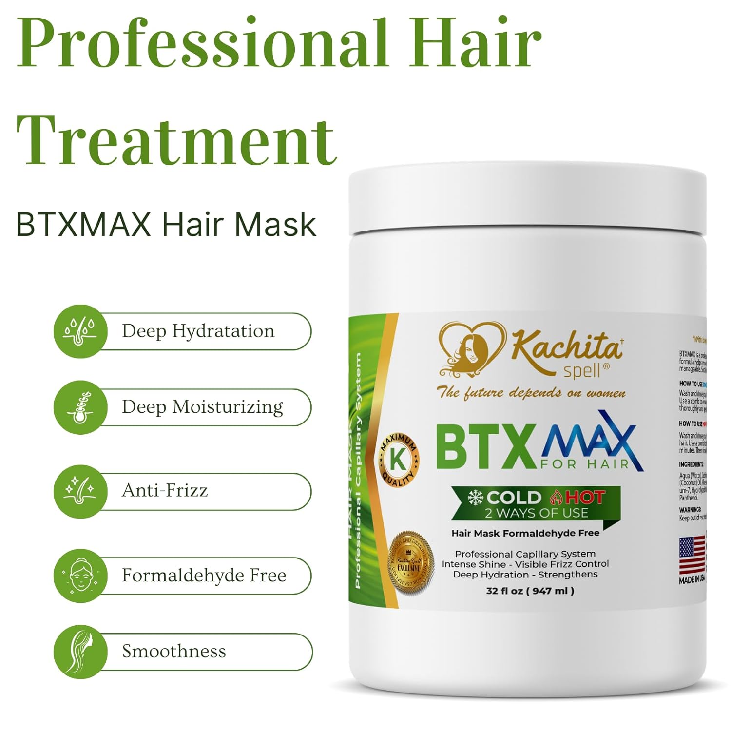 Hair BotoxMax 32floz Tratamiento Capilar Kachita Spell - Imagen 2