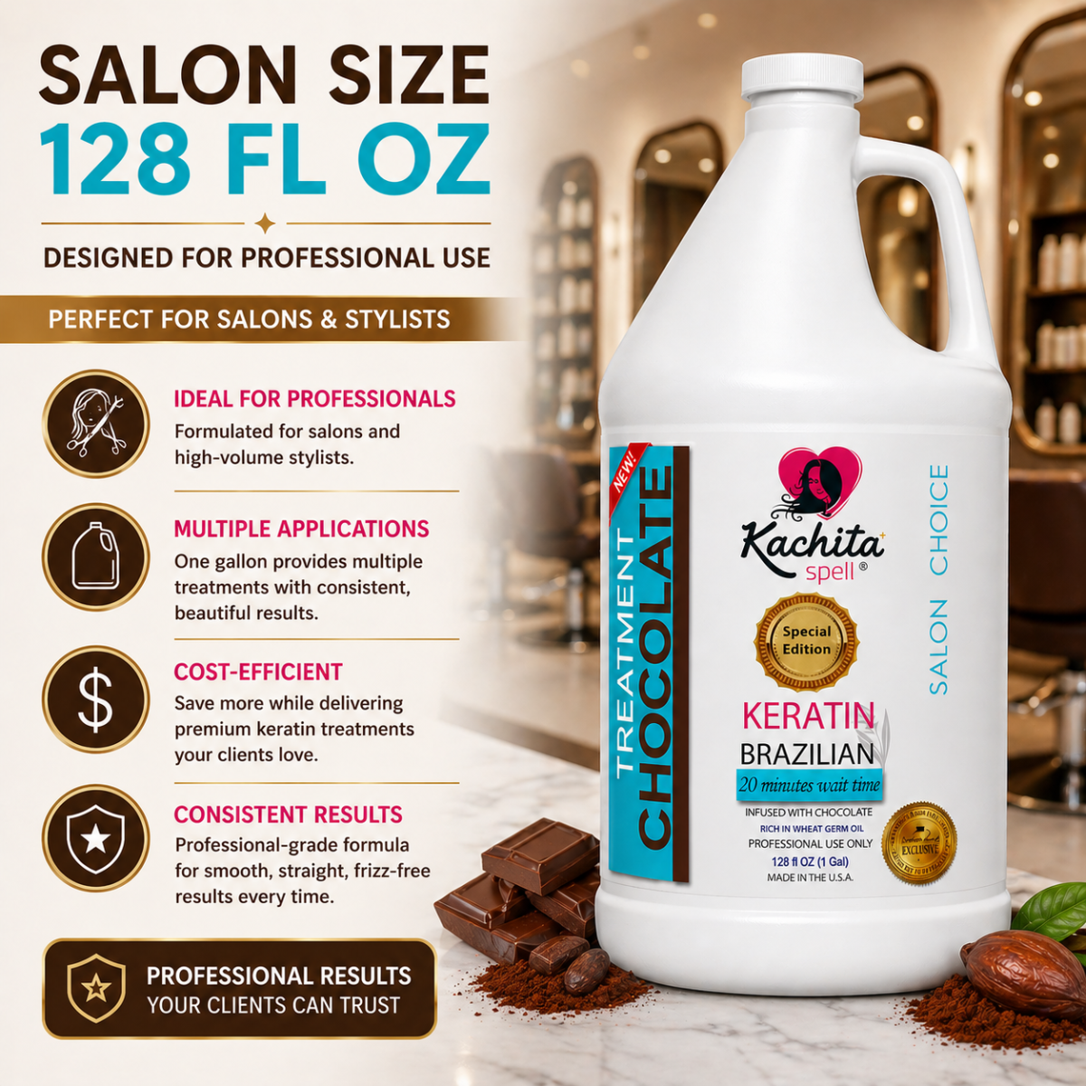 Keratina Chocolate Edicion Especial 128 floz - Imagen 4