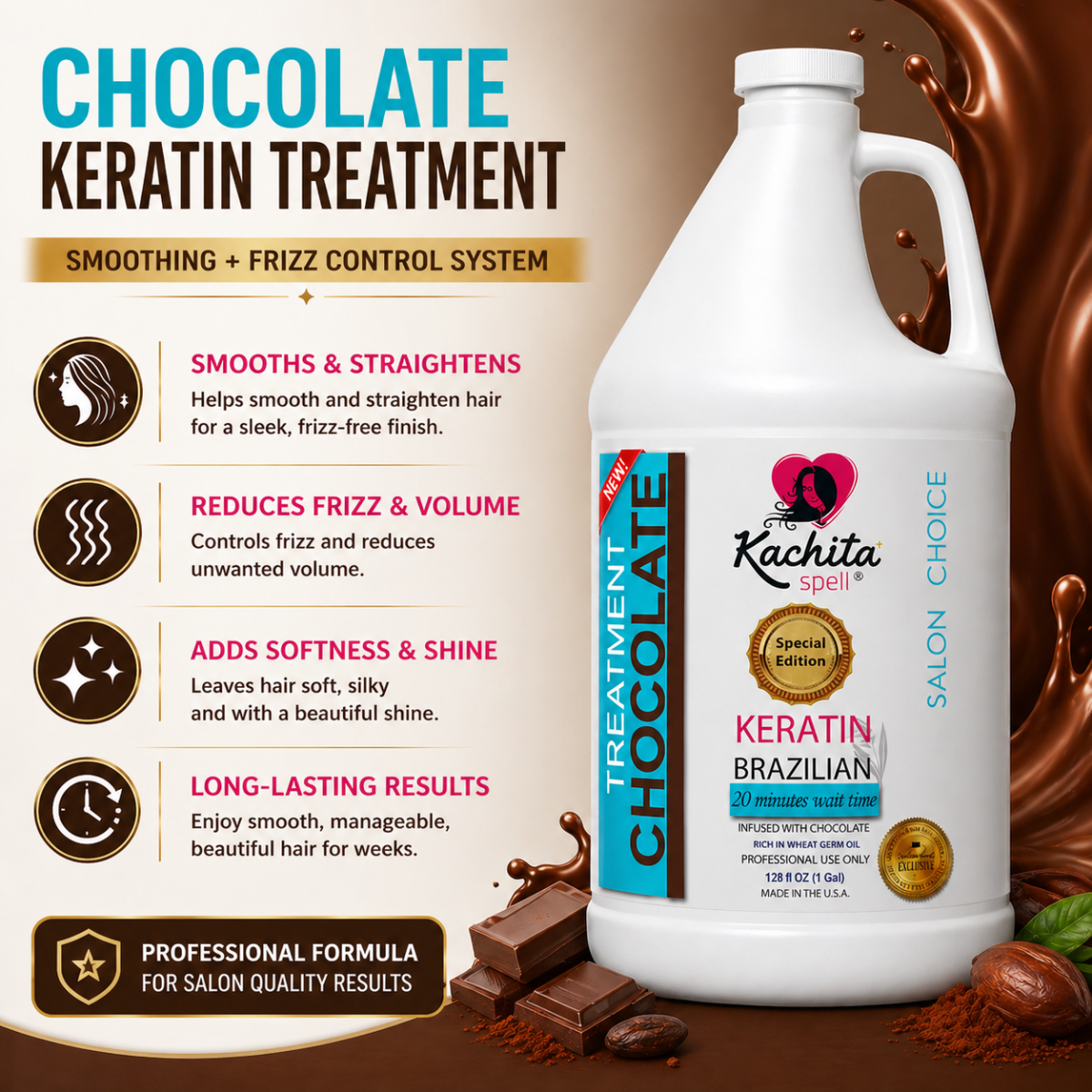 Keratina Chocolate Edicion Especial 128 floz - Imagen 2