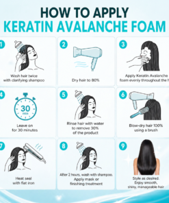 Keratin Avalanche Mousse Foam Hair Straightening Treatment Formaldehyde Free - Image 6