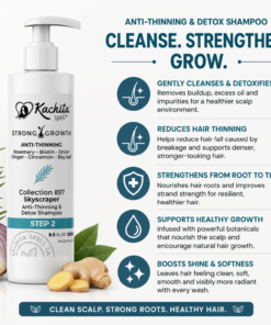 Kachita Spell Shampoo Growth con Biotina, Cebolla, Romero, Jengibre, Canela y Hoja de Laurel – Tratamiento Hidratante y Voluminizador para un Cabello Suave y Brillante. Shampoo Anticaída para Hombres y Mujeres - Imagen 7