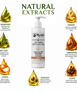 Kachita Spell Growth Hair Mask con Biotina, Cebolla, Romero, Jengibre, Canela y Hoja de Laurel – Tratamiento Hidratante y Voluminizador para un Cabello Suave y Brillante. Mascarilla Anticaída para Hombres y Mujeres - Imagen 7