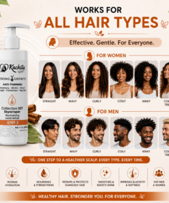 Kachita Spell Growth Hair Mask con Biotina, Cebolla, Romero, Jengibre, Canela y Hoja de Laurel – Tratamiento Hidratante y Voluminizador para un Cabello Suave y Brillante. Mascarilla Anticaída para Hombres y Mujeres - Imagen 3