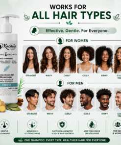 Kachita Spell Shampoo Growth con Biotina, Cebolla, Romero, Jengibre, Canela y Hoja de Laurel – Tratamiento Hidratante y Voluminizador para un Cabello Suave y Brillante. Shampoo Anticaída para Hombres y Mujeres - Imagen 3