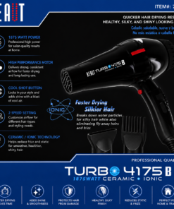 Beaut Turbo 4175B Ceramic Ionic Hair Dryer