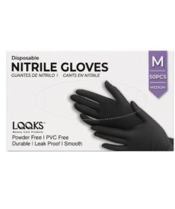 LQOKS Disposable Nitrile Gloves, Medium, 50 pcs