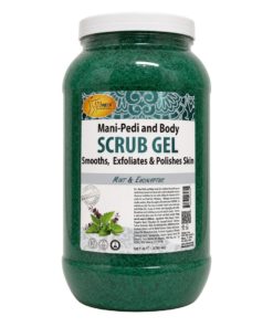 Gel exfoliante Spa Redi para manicura, pedicura y cuerpo, menta y eucalipto, 128 oz.
