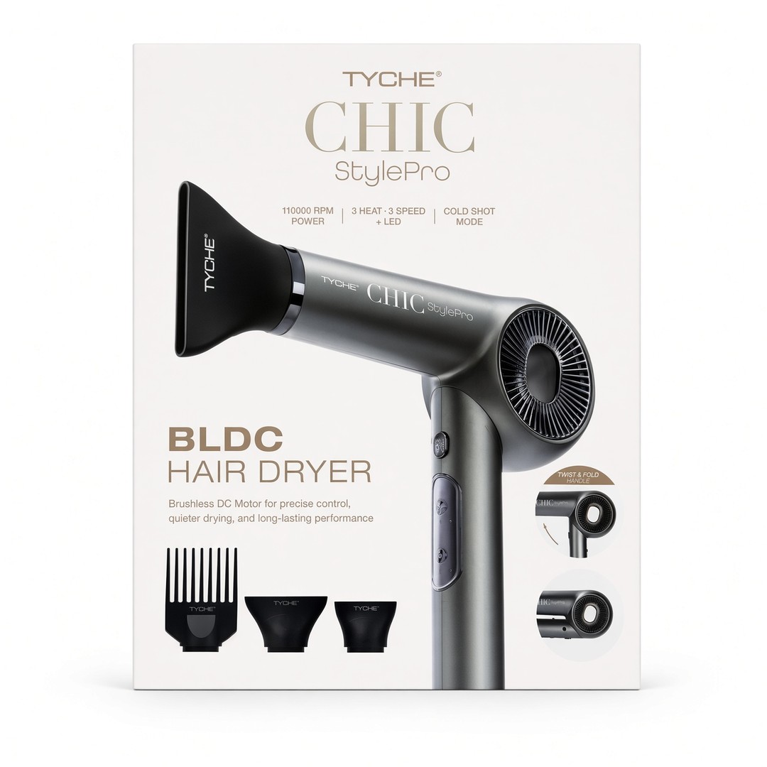 TYCHE CHIC StylePro BLDC Hair Dryer, Silver