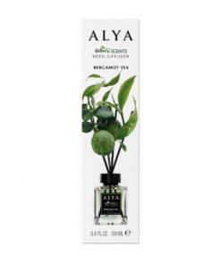 Difusor de varillas Alya con aroma a té de bergamota.