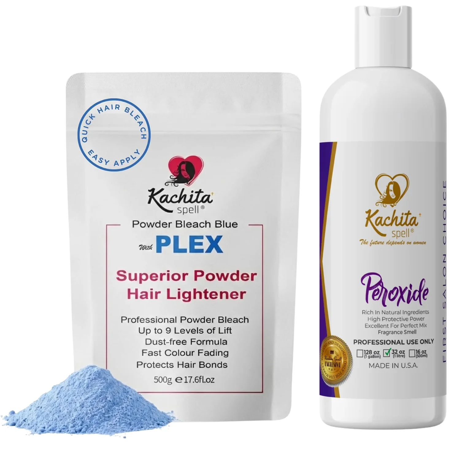Polvo de Decoloracion Azul + Peroxido Púrpura 20%