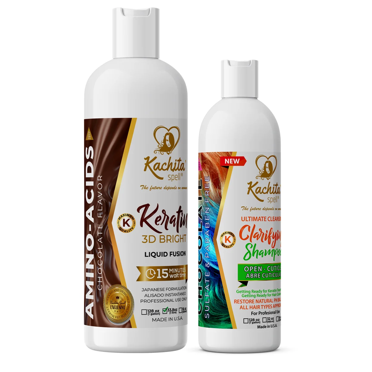 Keratin 3D Bright Liquid Fusion + Clarifying Shampoo