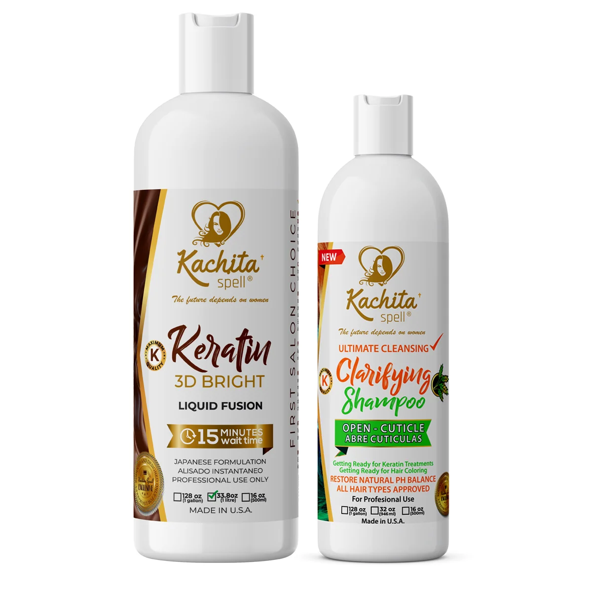 Keratin 3D Bright Liquid Fusion + Clarifying Shampoo