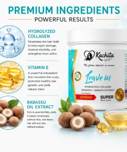 Leave-In Keratina Hidrolizada + Proteina de Colageno 16 fl oz - Imagen 4