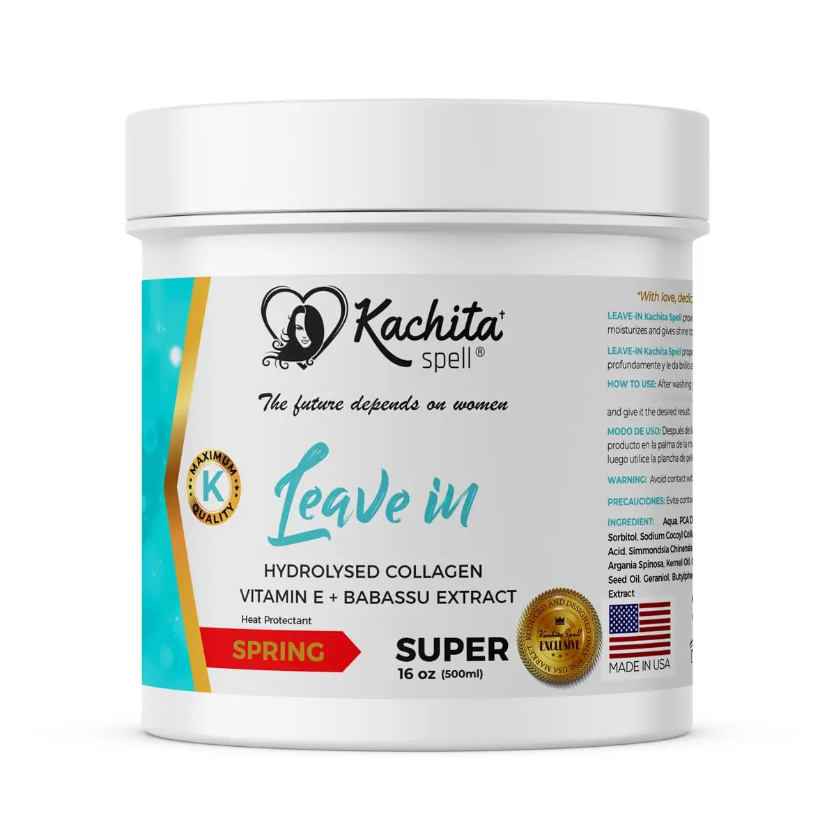 Leave-In Keratina Hidrolizada + Proteina de Colageno 16 fl oz