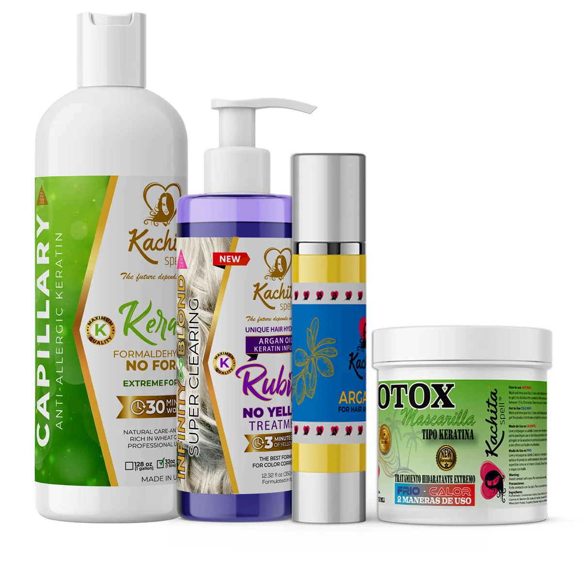Perfect Straightening Hair Treatment Keratin Formaldehyde Free Extreme Formula 32oz Blonde Hair Kachita Spell