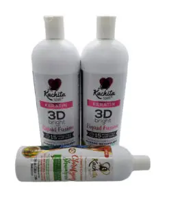 2 Keratin 3D Bright Liquid Fusion 33.8oz + Clarifying Shampoo K-Ready 16oz