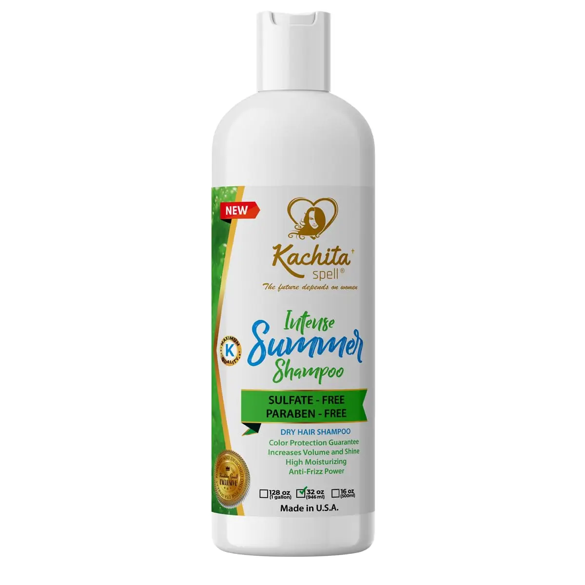 Nuevo Champu Hidratante Verano Intenso Sin Sulfatos y Parabenos 32 floz