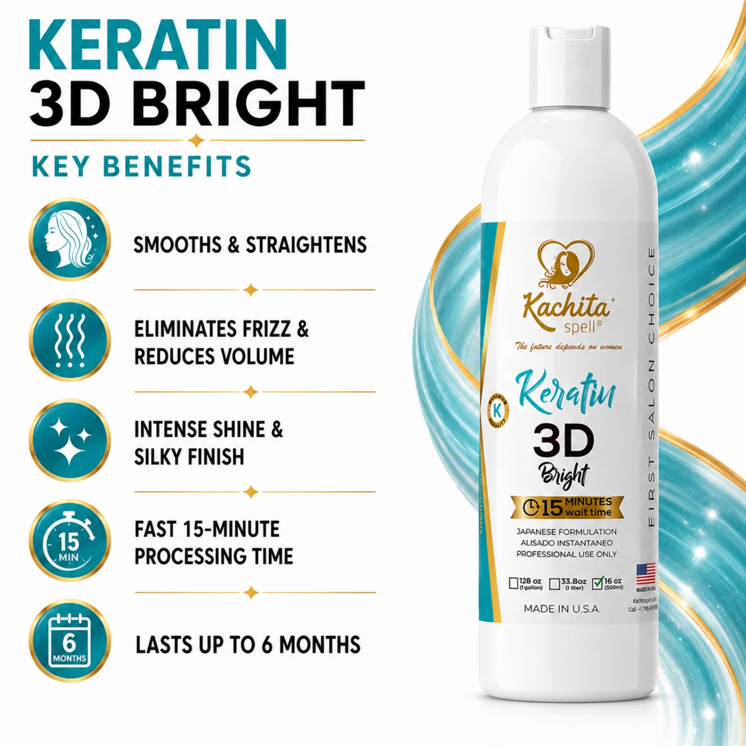 Keratina 3D Kachita Spell 16oz - Imagen 2