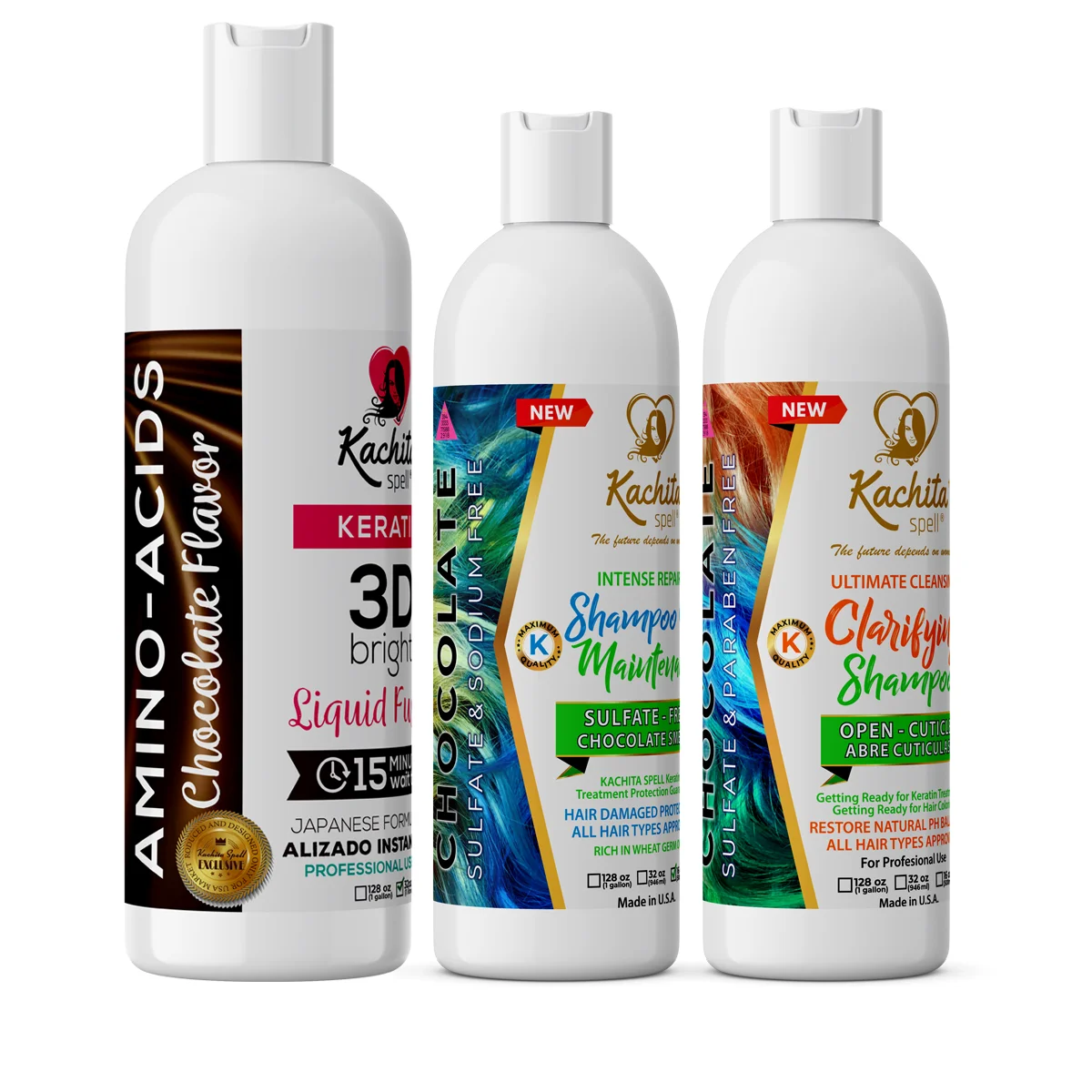 Perfect Straightening Hair Keratin 3D Classic + Shampoo Clarify + Shampoo Conditioner
