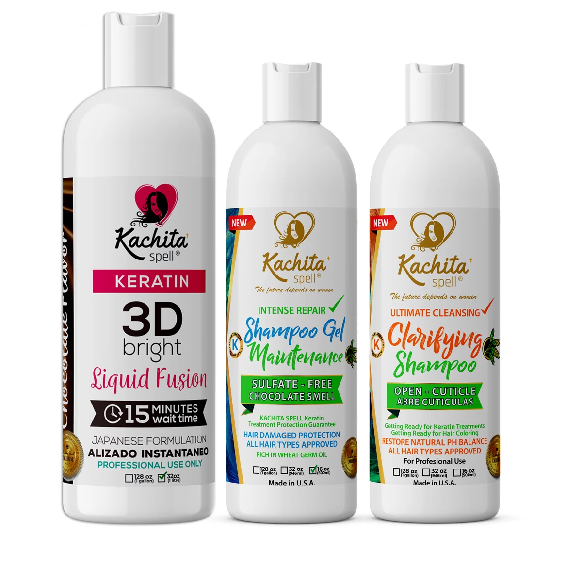 Perfect Straightening Hair Keratin 3D Classic + Shampoo Clarify + Shampoo Conditioner