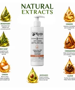 Kachita Spell Growth Hair Mask con Biotina, Cebolla, Romero, Jengibre, Canela y Hoja de Laurel – Tratamiento Hidratante y Voluminizador para un Cabello Suave y Brillante. Mascarilla Anticaída para Hombres y Mujeres - Imagen 7