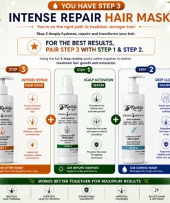 Kachita Spell Growth Hair Mask con Biotina, Cebolla, Romero, Jengibre, Canela y Hoja de Laurel – Tratamiento Hidratante y Voluminizador para un Cabello Suave y Brillante. Mascarilla Anticaída para Hombres y Mujeres - Imagen 5