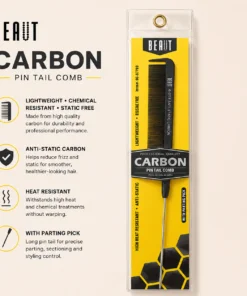 Beaut Carbon Pin Tail Comb