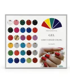 Set profesional de gel LED/UV en colores sólidos.